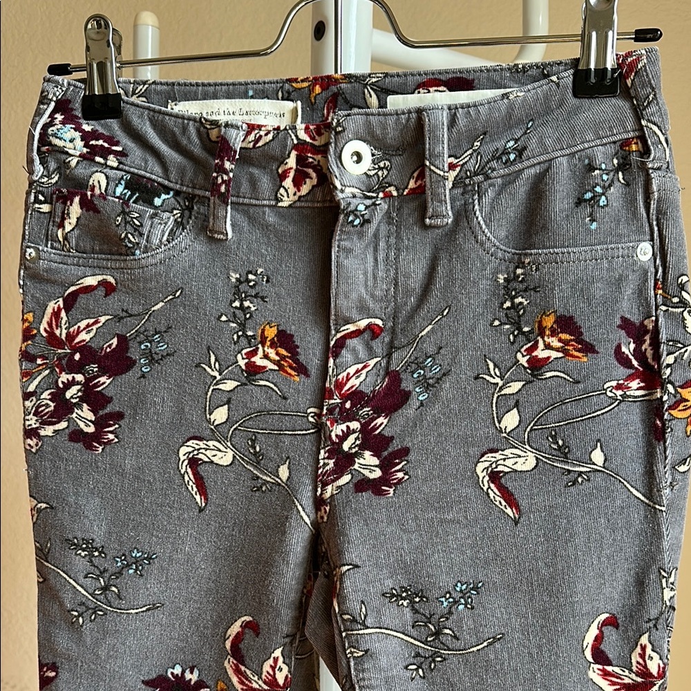 Floral Gray Jeans